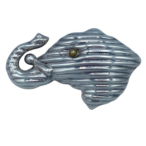 mexico Jewelry - Vtg Modernist Mexico Taxco elephant brooch pendant textured Sterling silver 925